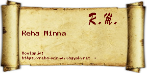 Reha Minna névjegykártya
